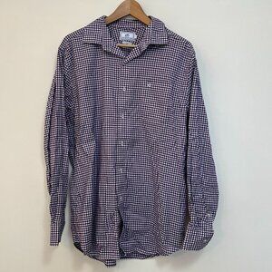 Southern Tide Plaid Dress Shirt - Size Large, Classic Fit - FLAW